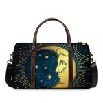 Vintage Moon And Sun Print Duffle Bag