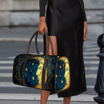 Vintage Moon And Sun Print Duffle Bag