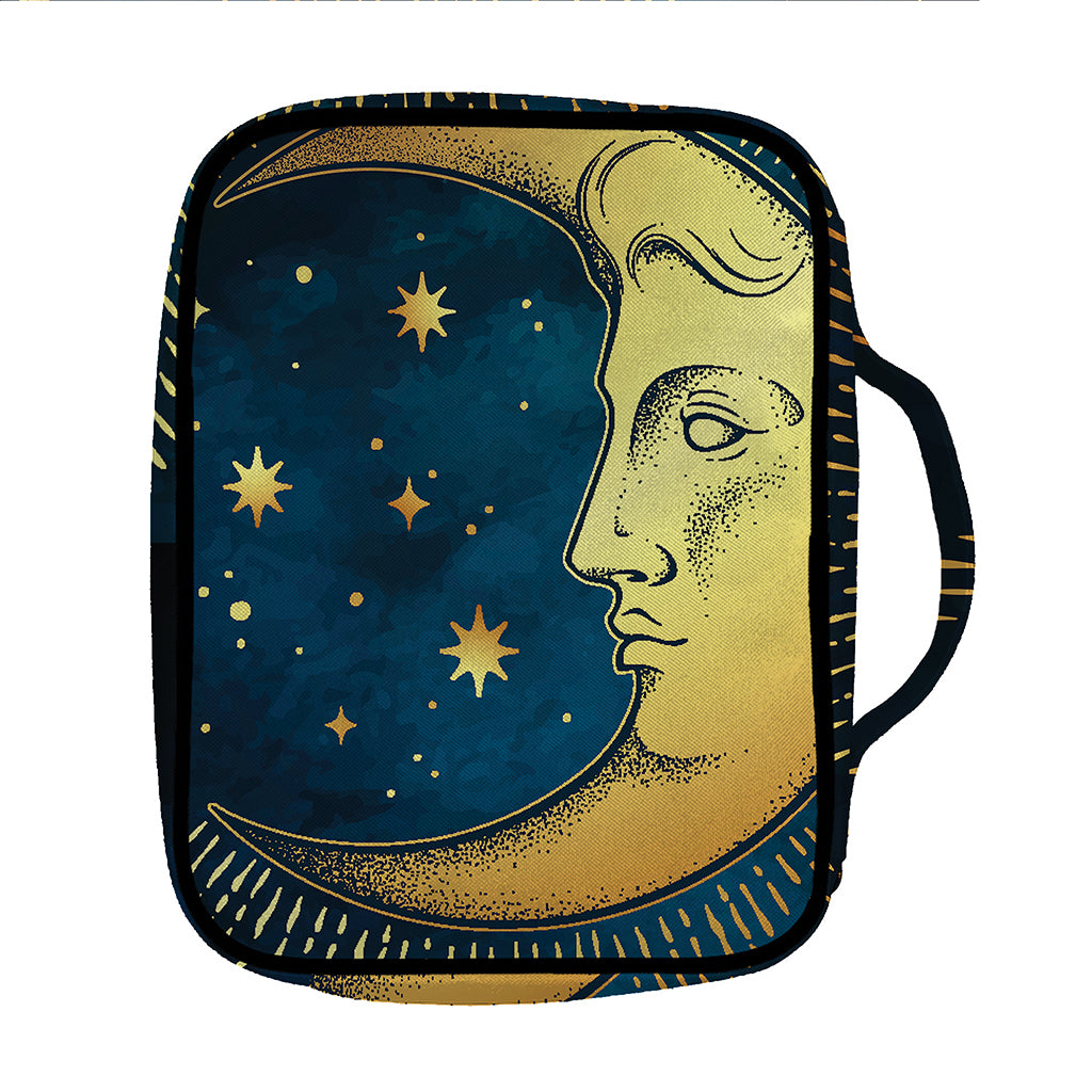 Vintage Moon And Sun Print Front Pocket Bible Bag
