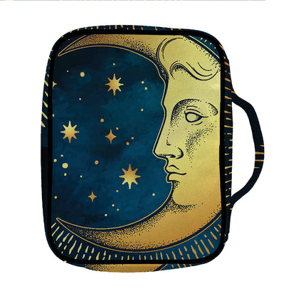 Vintage Moon And Sun Print Front Pocket Bible Bag