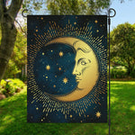 Vintage Moon And Sun Print Garden Flag