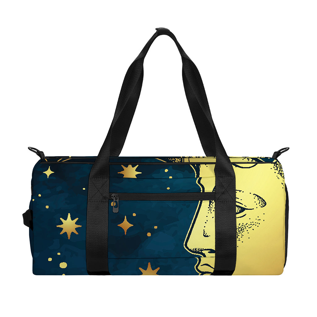 Vintage Moon And Sun Print Gym Bag