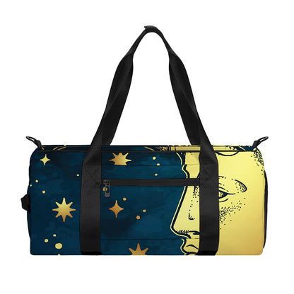 Vintage Moon And Sun Print Gym Bag