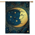 Vintage Moon And Sun Print House Flag