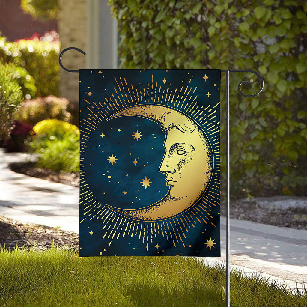 Vintage Moon And Sun Print House Flag