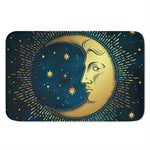 Vintage Moon And Sun Print Indoor Door Mat