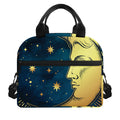 Vintage Moon And Sun Print Insulated Lunch Bag