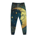 Vintage Moon And Sun Print Jogger Pants