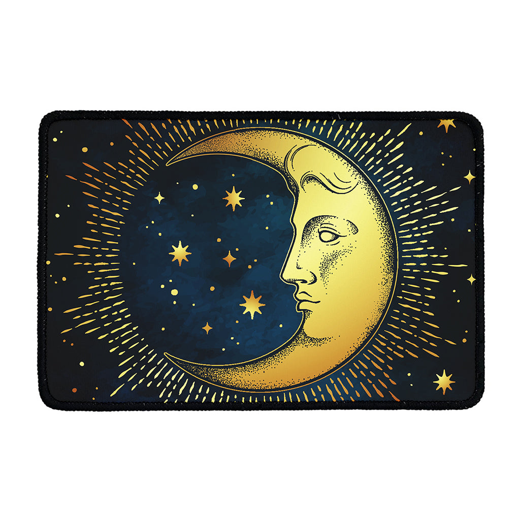 Vintage Moon And Sun Print Kitchen Mat
