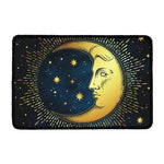 Vintage Moon And Sun Print Kitchen Mat