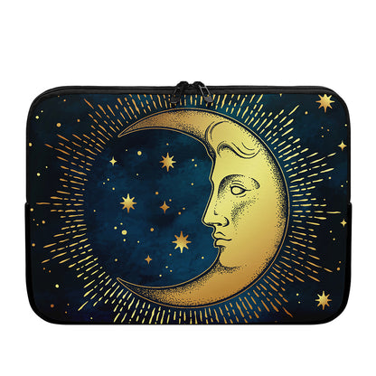 Vintage Moon And Sun Print Laptop Sleeve