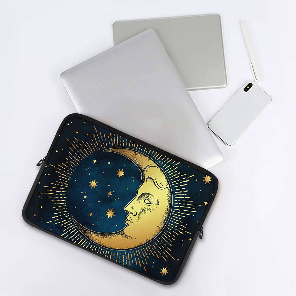 Vintage Moon And Sun Print Laptop Sleeve