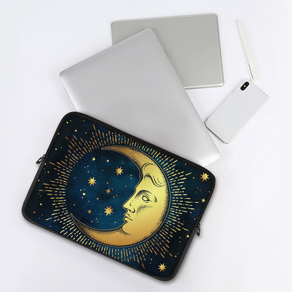 Vintage Moon And Sun Print Laptop Sleeve