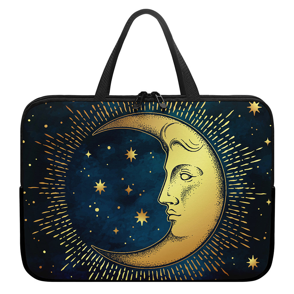 Vintage Moon And Sun Print Laptop Sleeve With Handle