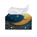 Vintage Moon And Sun Print Leather Tissue Box Cover