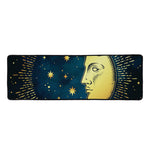 Vintage Moon And Sun Print Long Kitchen Mat