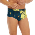 Vintage Moon And Sun Print Men's Briefs
