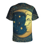 Vintage Moon And Sun Print Men's Sports T-Shirt