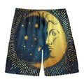 Vintage Moon And Sun Print Men's Swim Trunks