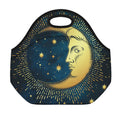 Vintage Moon And Sun Print Neoprene Lunch Bag