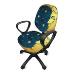 Vintage Moon And Sun Print Office Chair Cover