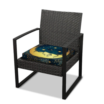 Vintage Moon And Sun Print Outdoor Seat Cushion Cover