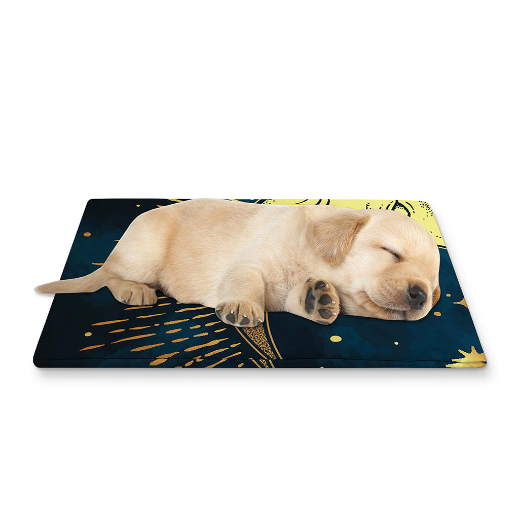 Vintage Moon And Sun Print Pet Cooling Mat Cover