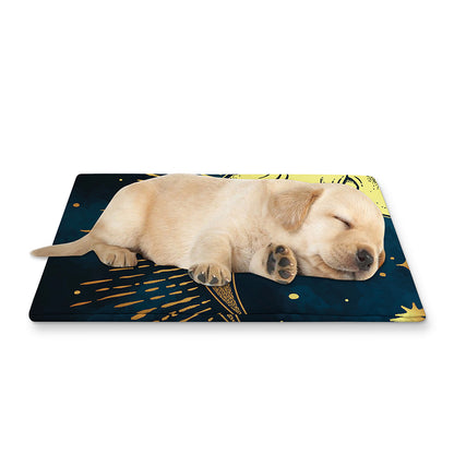 Vintage Moon And Sun Print Pet Cooling Mat Cover