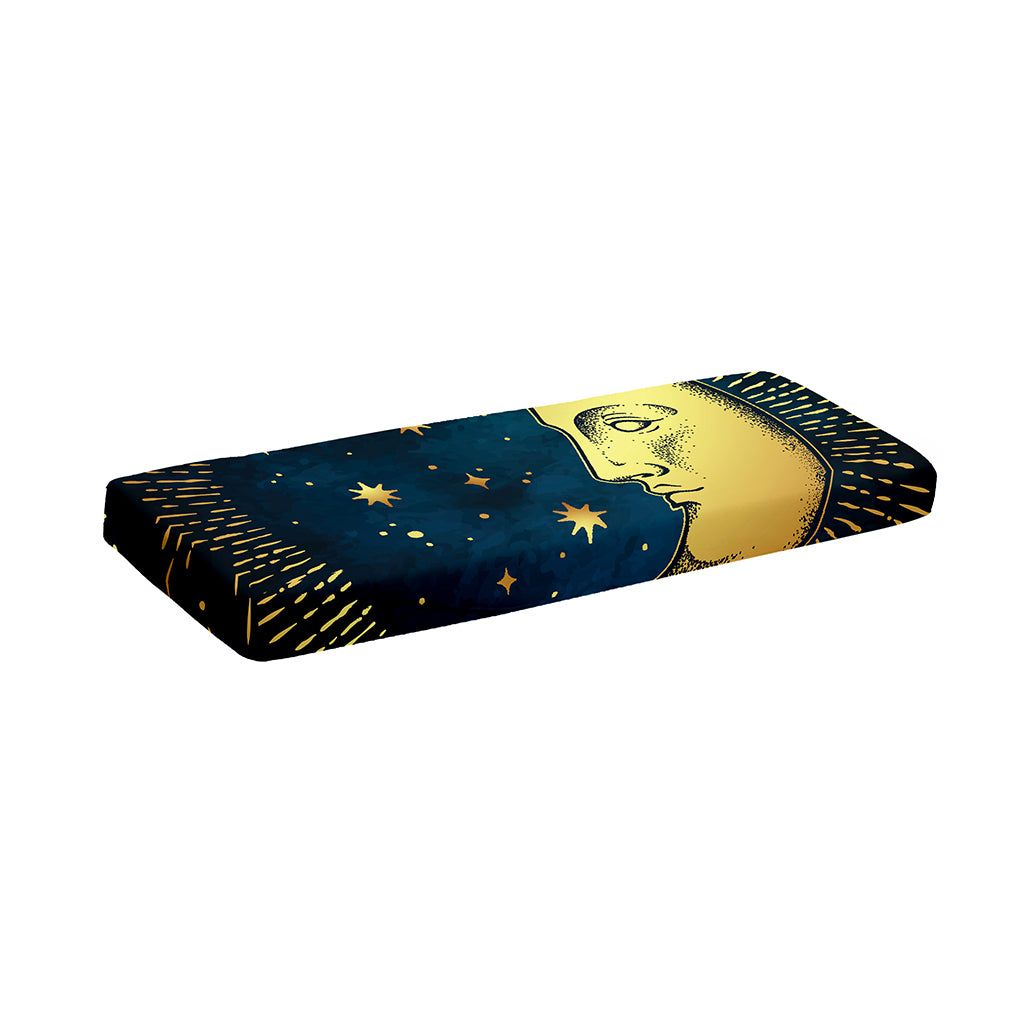 Vintage Moon And Sun Print Piano Keyboard Cover