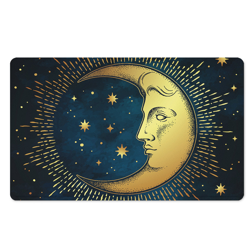 Vintage Moon And Sun Print Polyester Doormat