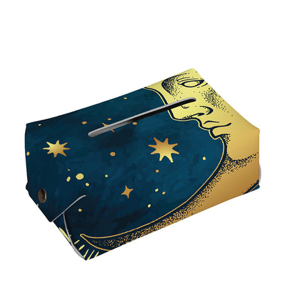 Vintage Moon And Sun Print Rectangle Tissue Box Cover