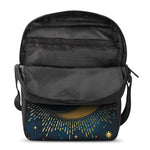 Vintage Moon And Sun Print Rectangular Crossbody Bag