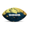 Vintage Moon And Sun Print Rugby Ball