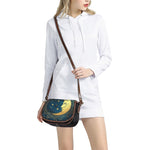 Vintage Moon And Sun Print Saddle Bag