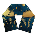 Vintage Moon And Sun Print Scarf