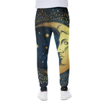 Vintage Moon And Sun Print Scuba Joggers