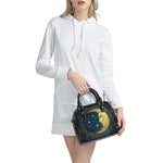 Vintage Moon And Sun Print Shoulder Handbag