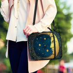 Vintage Moon And Sun Print Shoulder Strap Bible Bag