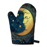 Vintage Moon And Sun Print Single Oven Mitt