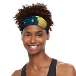 Vintage Moon And Sun Print Sports Headband