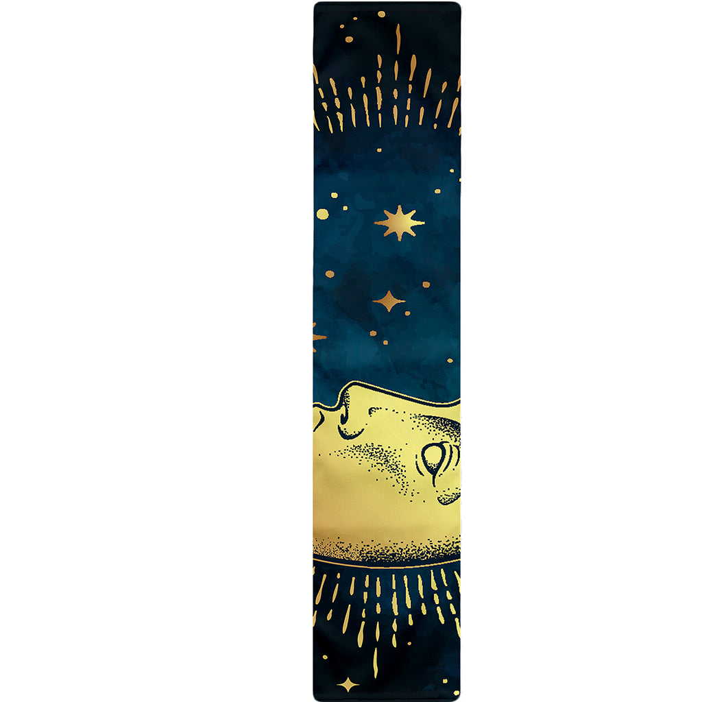 Vintage Moon And Sun Print Table Runner