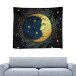 Vintage Moon And Sun Print Tapestry
