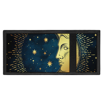 Vintage Moon And Sun Print Trifold Wallet