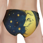 Vintage Moon And Sun Print Women's Panties