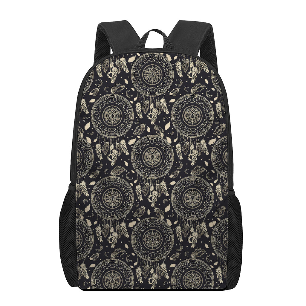 Vintage Native Dream Catcher Print 17 Inch Backpack