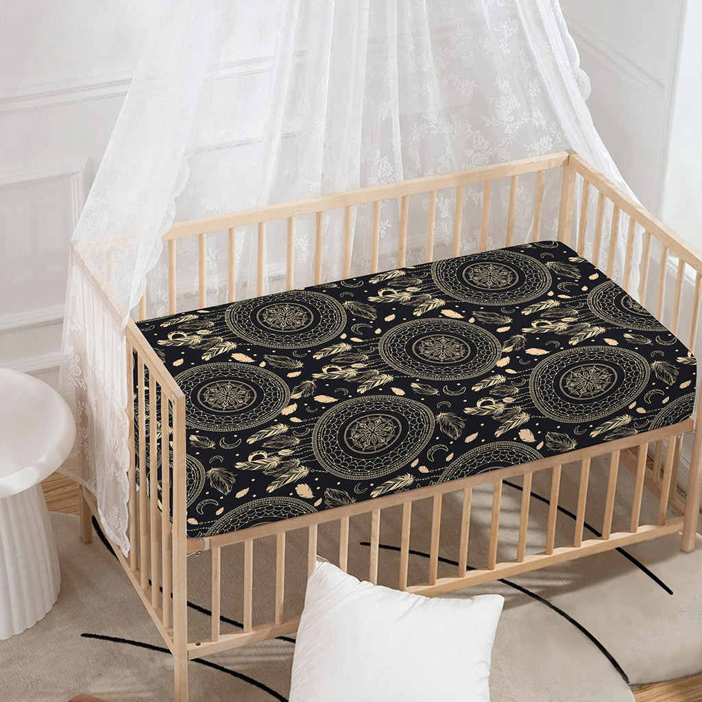 Vintage Native Dream Catcher Print Baby Crib Sheet