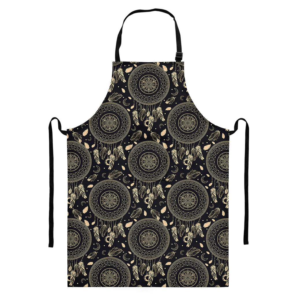 Vintage Native Dream Catcher Print Bib Apron With Pocket