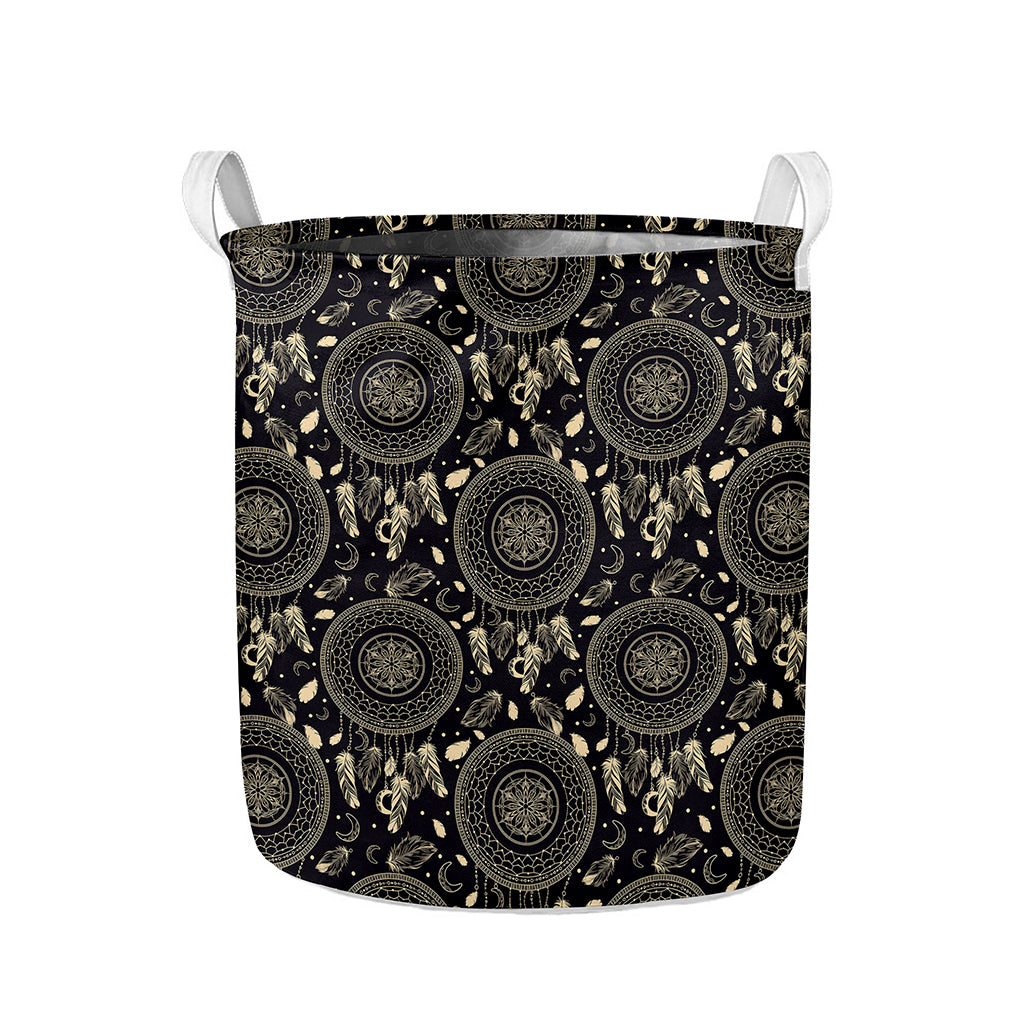 Vintage Native Dream Catcher Print Collapsible Laundry Basket