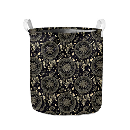Vintage Native Dream Catcher Print Collapsible Laundry Basket