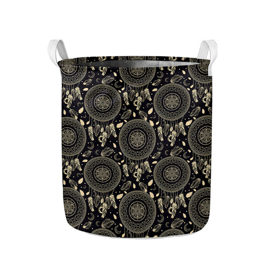 Vintage Native Dream Catcher Print Collapsible Laundry Basket